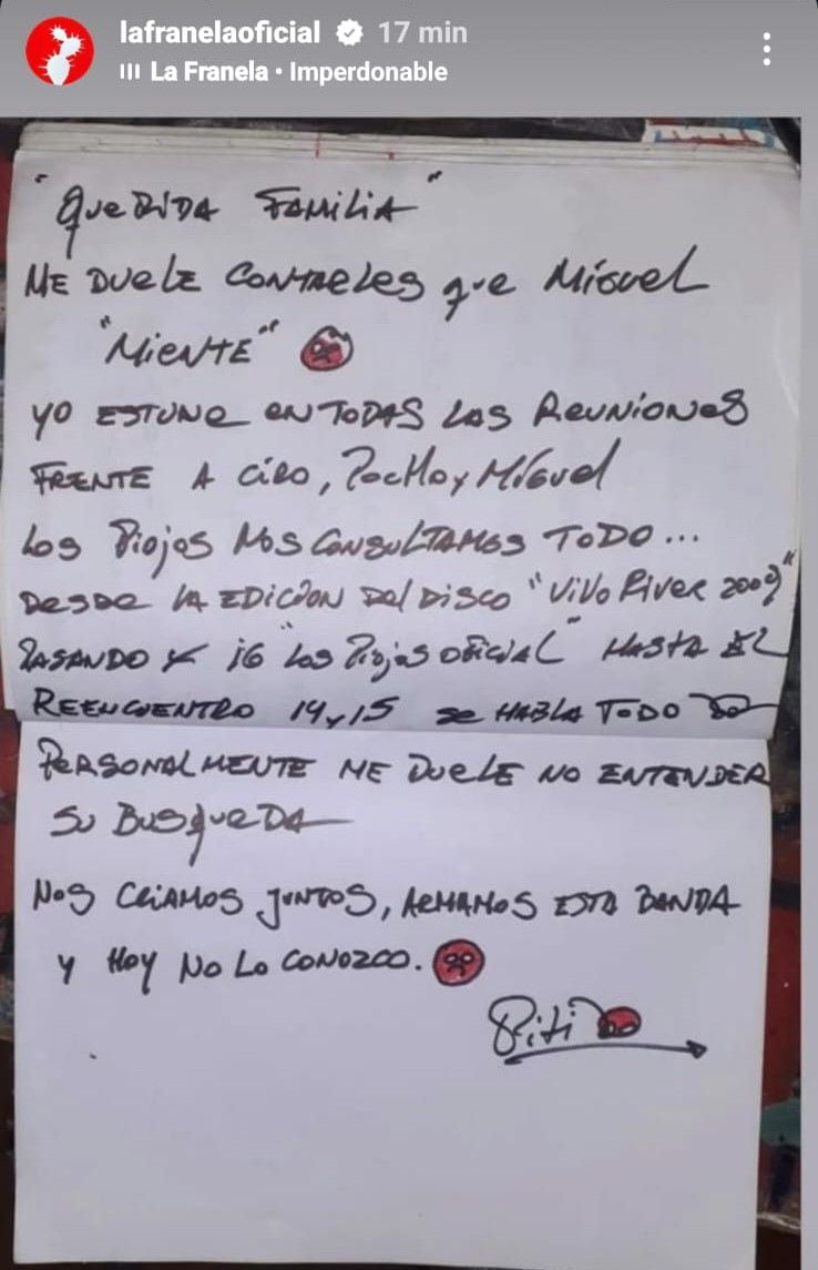 La dura respuesta de Piti Fernández al comunicado de Micky