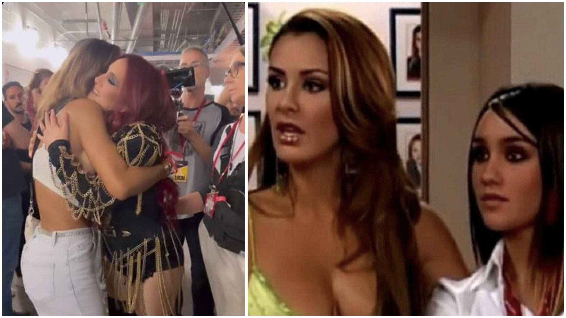 Ninel Conde and Dulce Maria played the roles of mother and daughter in the series.  (capture) (file)