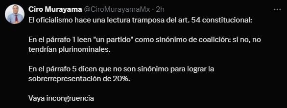 Murayama respondió los señalamientos del Presidente de México (X/@CiroMurayamaMx)