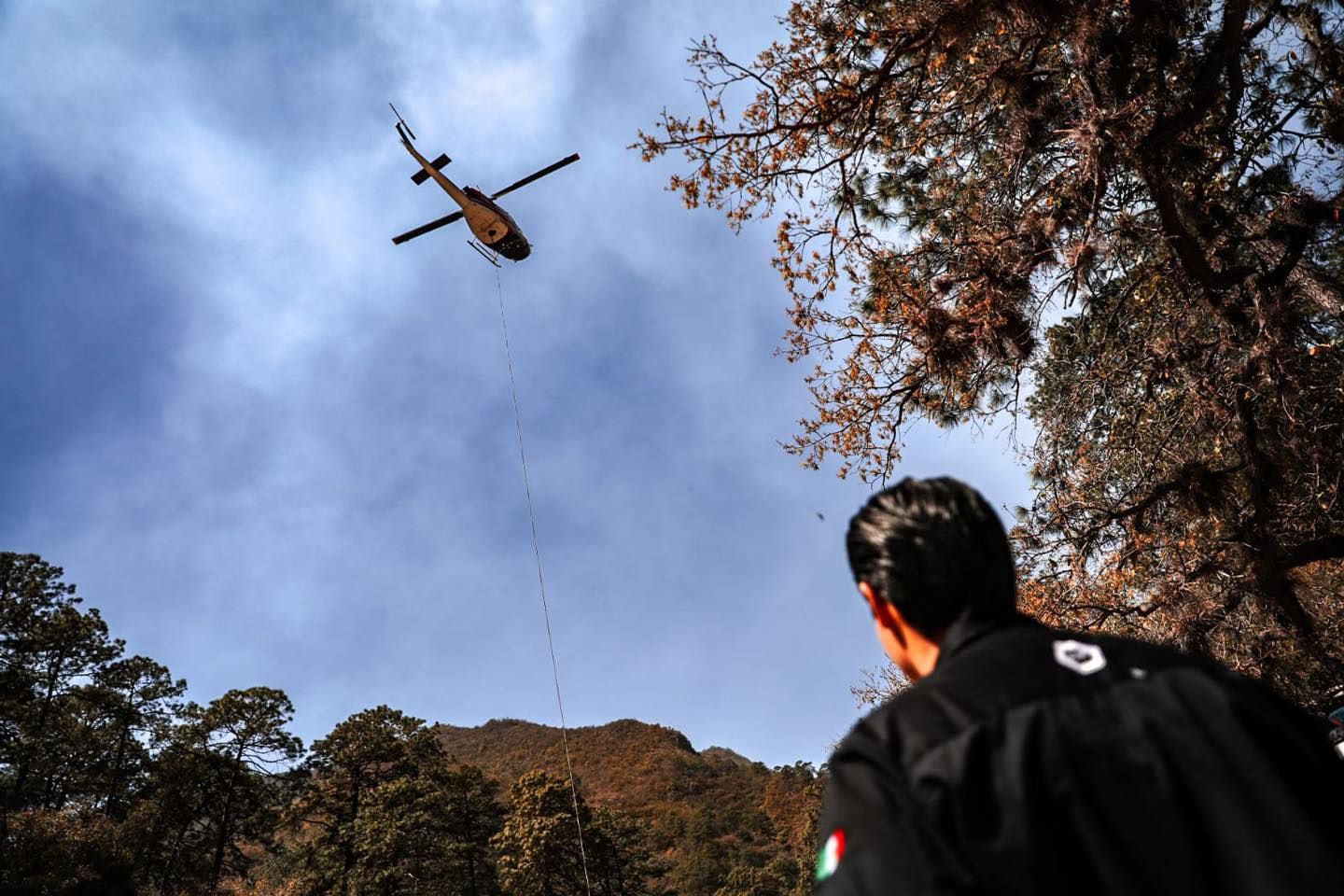 Incendio boschivo, Santiago, Nuevo León