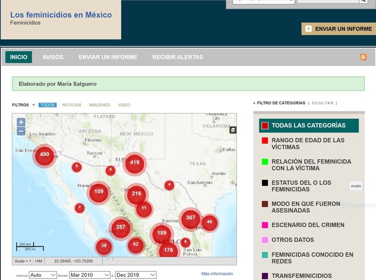 De enero a septiembre de 2019, 2,833 mujeres fueron asesinadas en México (Foto: captura de pantalla)