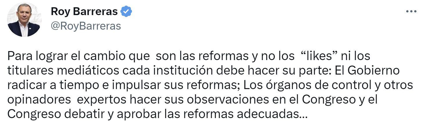 Roy Barreras Llama A Los Ministros A Trabajar En Las Reformas Y No En