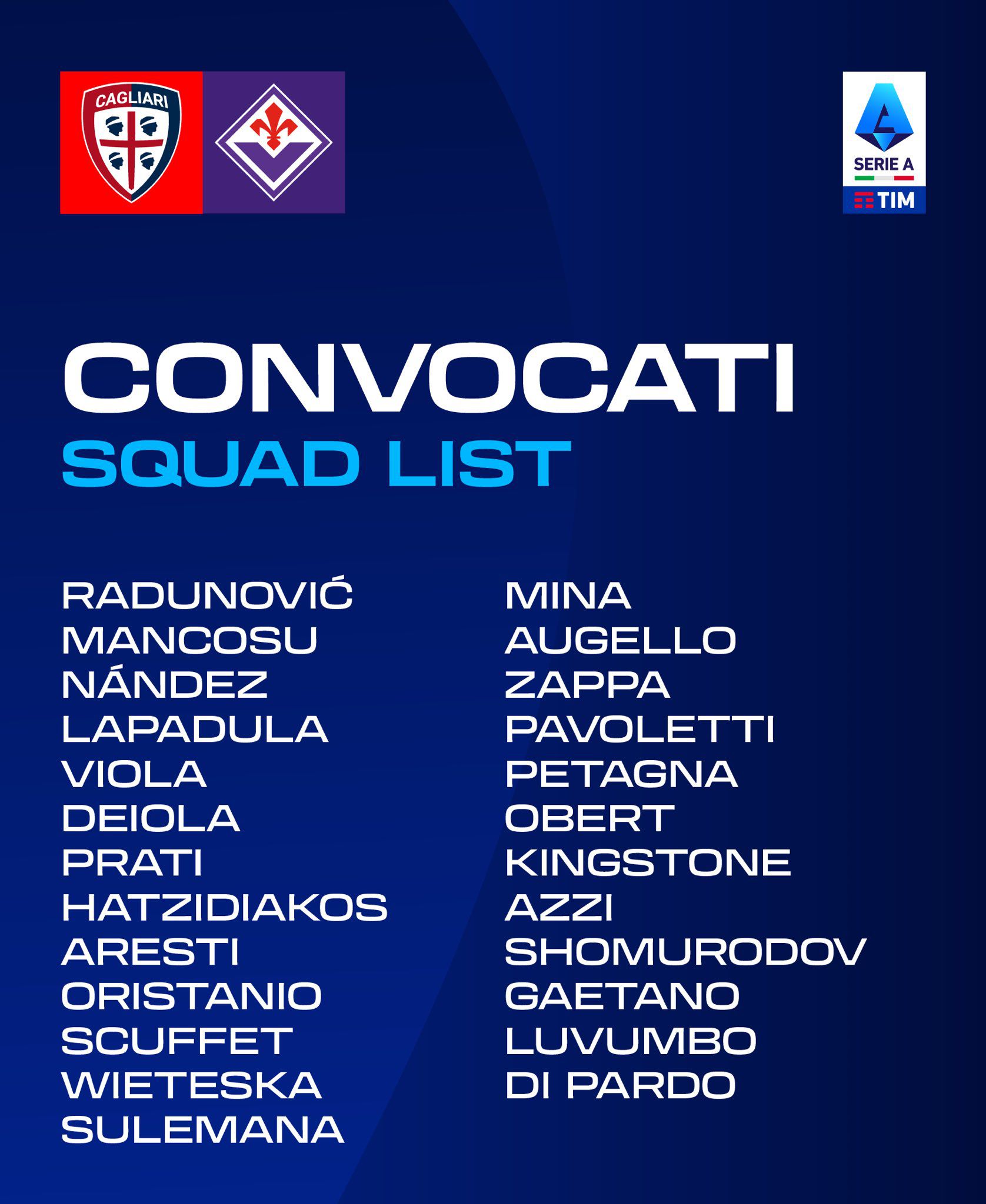 Gianluca Lapadula integra la lista de convocados de Cagliari para el duelo ante Fiorentina en la última fecha de la Serie A. - créditos: Cagliari