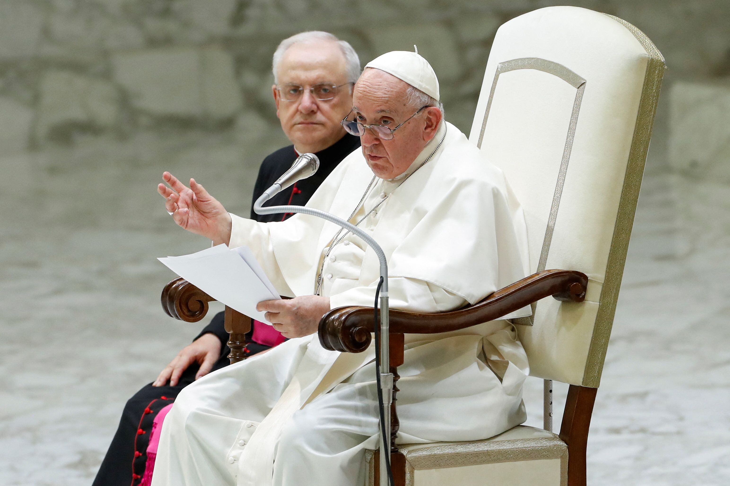 El papa Francisco, en su discurso, no hizo referencia directa a la invasión en Ucrania. Vaticano, el 25 de agosto de 2023. REUTERS/Remo Casilli/Archivo