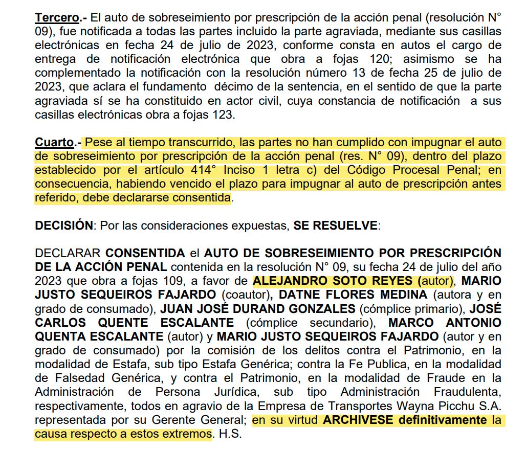 Declaran consentida prescripción del caso de Alejandro Soto