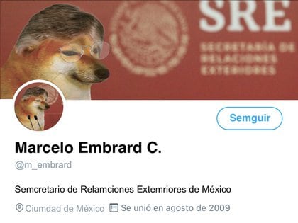 Incluso un internauta se tomó la molestia de remodelar el perfil del canciller como si fuera Cheems (Foto: Twitter / @hebertosinlao)