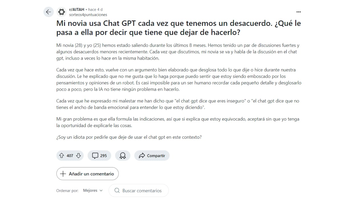 El usuario señaló que no puede competir en contra de un robot. (Reddit)