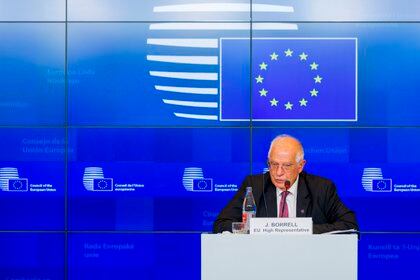 Joseph Borel, presidente de Diplomacia europea.  Foto: EFE / EPA / JEAN-CHRISTOPHE VERHAEGEN