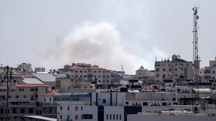 Israel respondió a los bombardeos (Photo by MAHMUD HAMS / AFP)