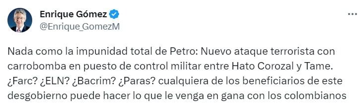 Enrique Gómez en Twitter