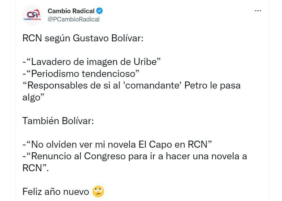 Críticas a Bolívar por unirse a RCN