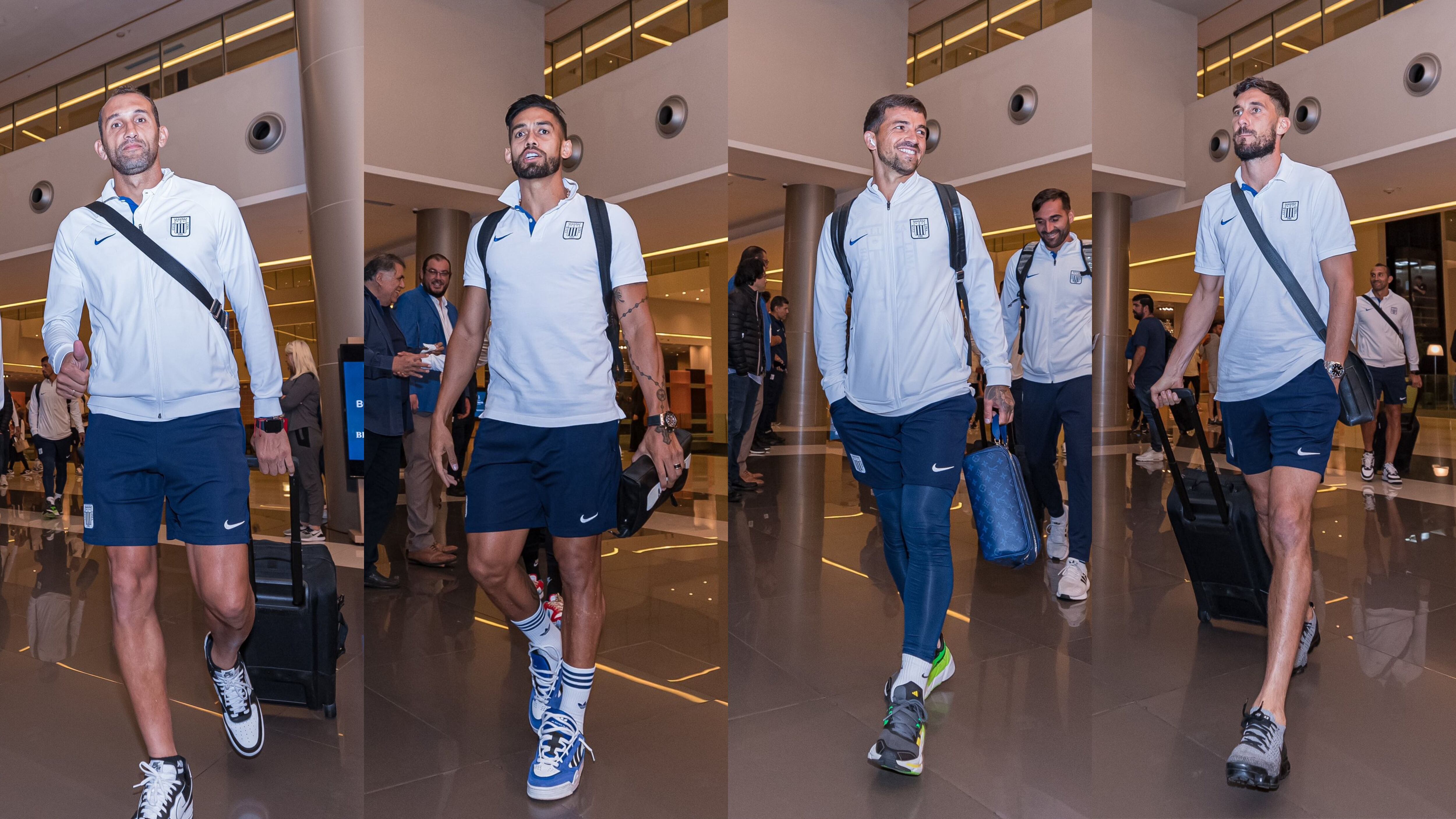 Jugadores de Alianza Lima parten rumbo al estadio para el duelo ante Libertad.