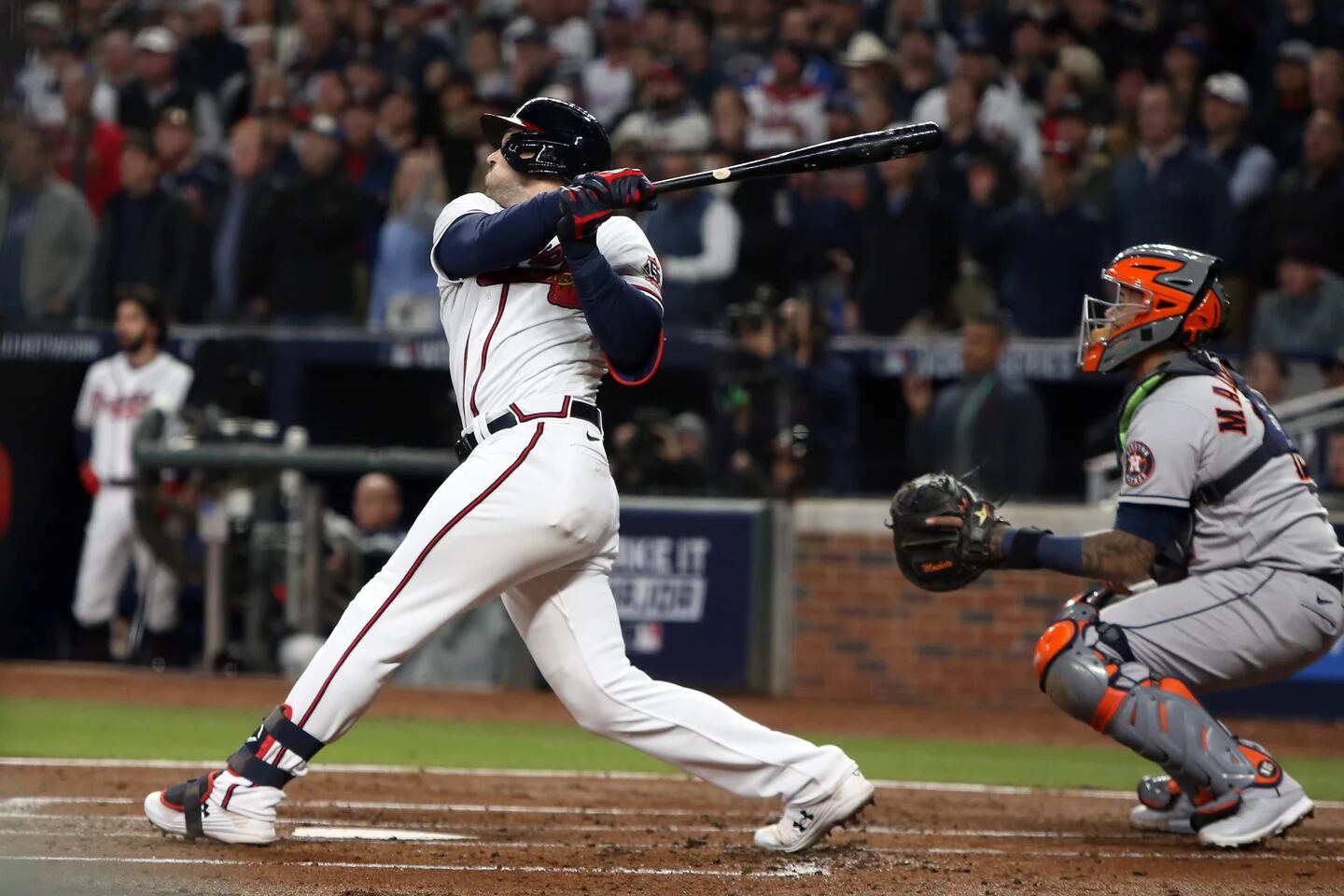 Why does Braves' stadium have the number 44 in center field during World  Series?