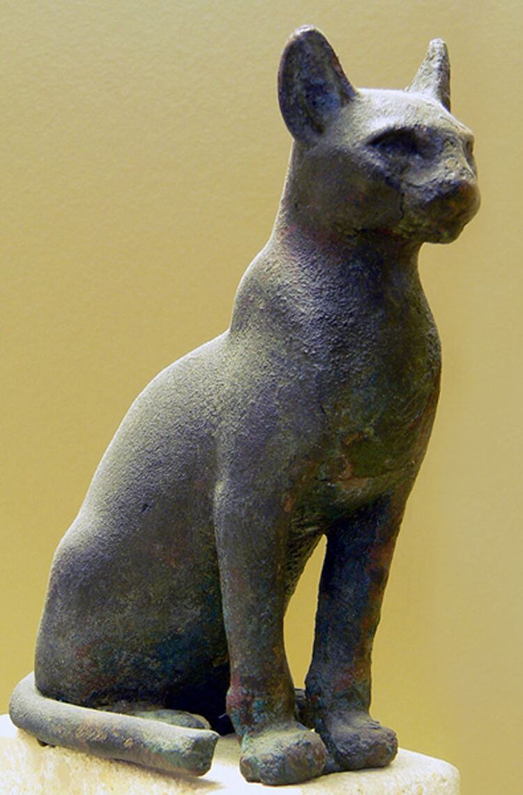 Gato egipcio, estatuilla que representa a Bastet, museo de Senckenberg, Frankfurt