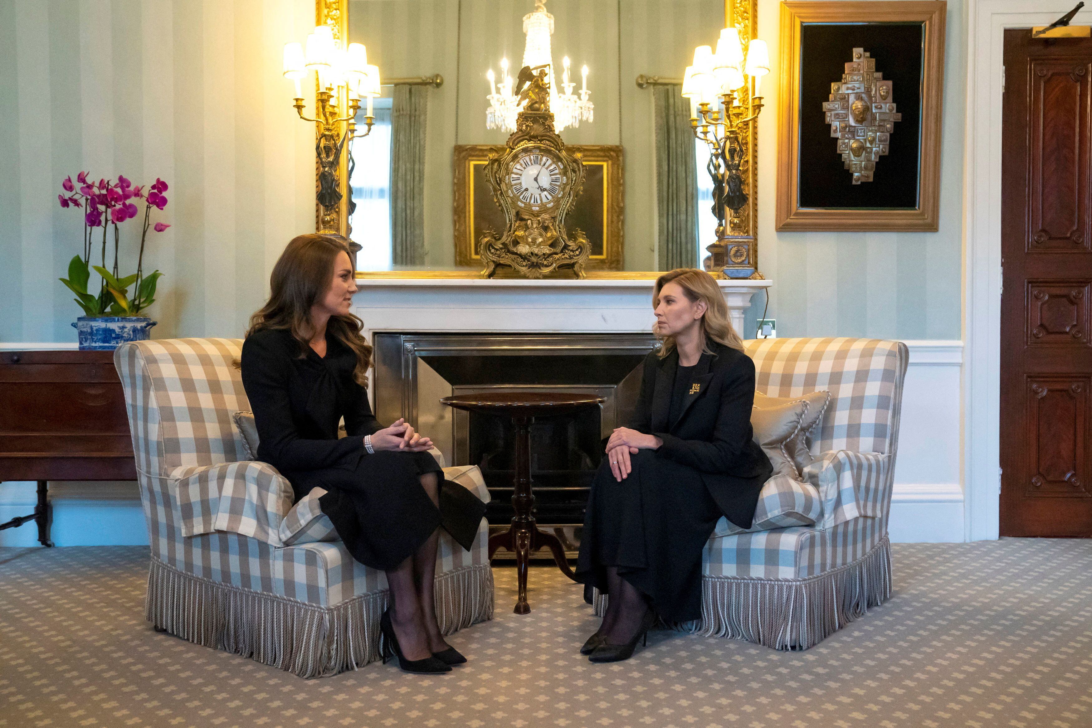 La princesa de Gales y la primera dama de Ucrania (via Reuters)