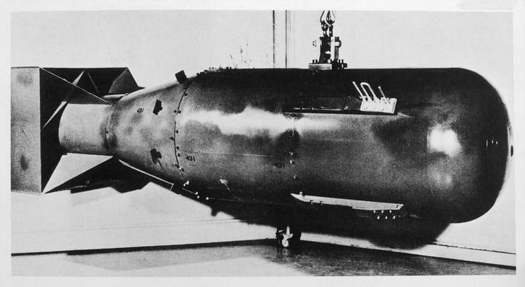 Modelo similar a “Lttle Boy”, la bomba atómica que fue arrojada sobre Hiroshima