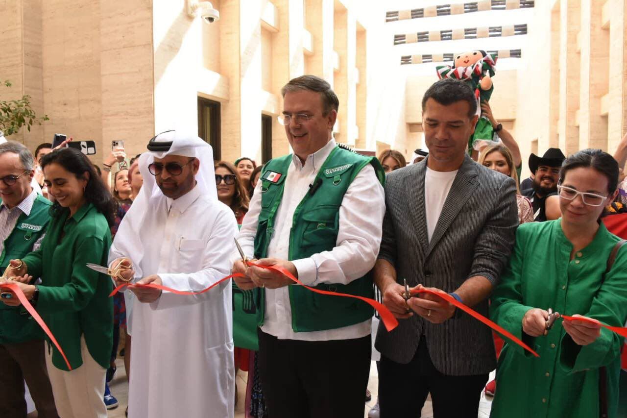 Marcelo Ebrard inauguró el Centro México en Qatar 2022. Foto: @m_ebrard