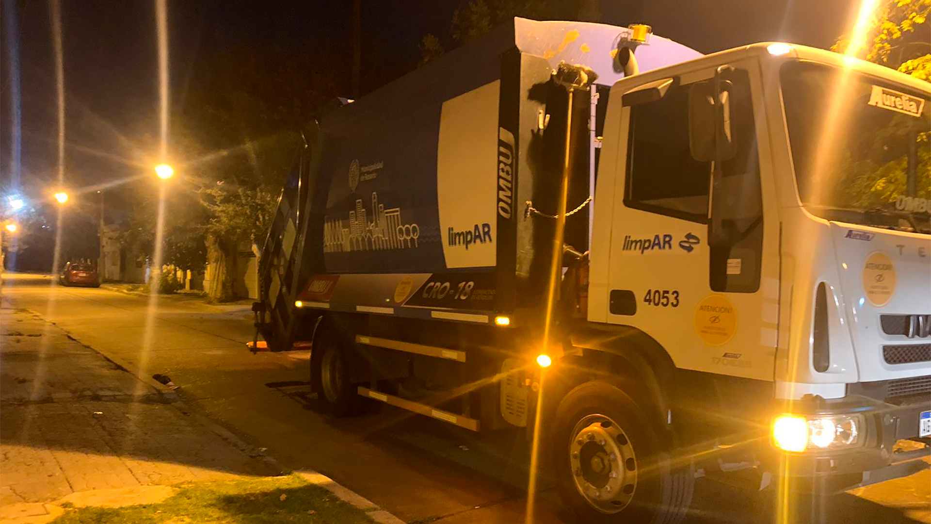 Rosario: balearon un camión de residuos