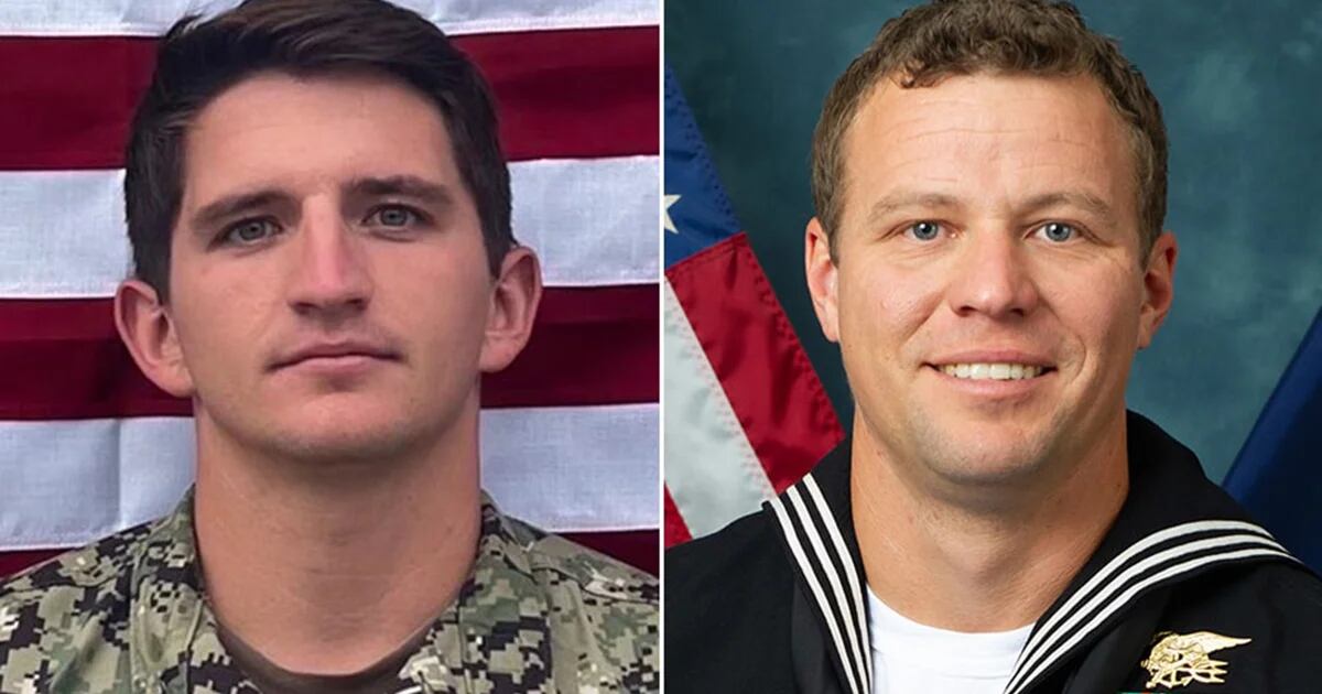 The United States identified two Navy SEALs who were killed in an operation to seize weapons being shipped to the Houthis by Iran.