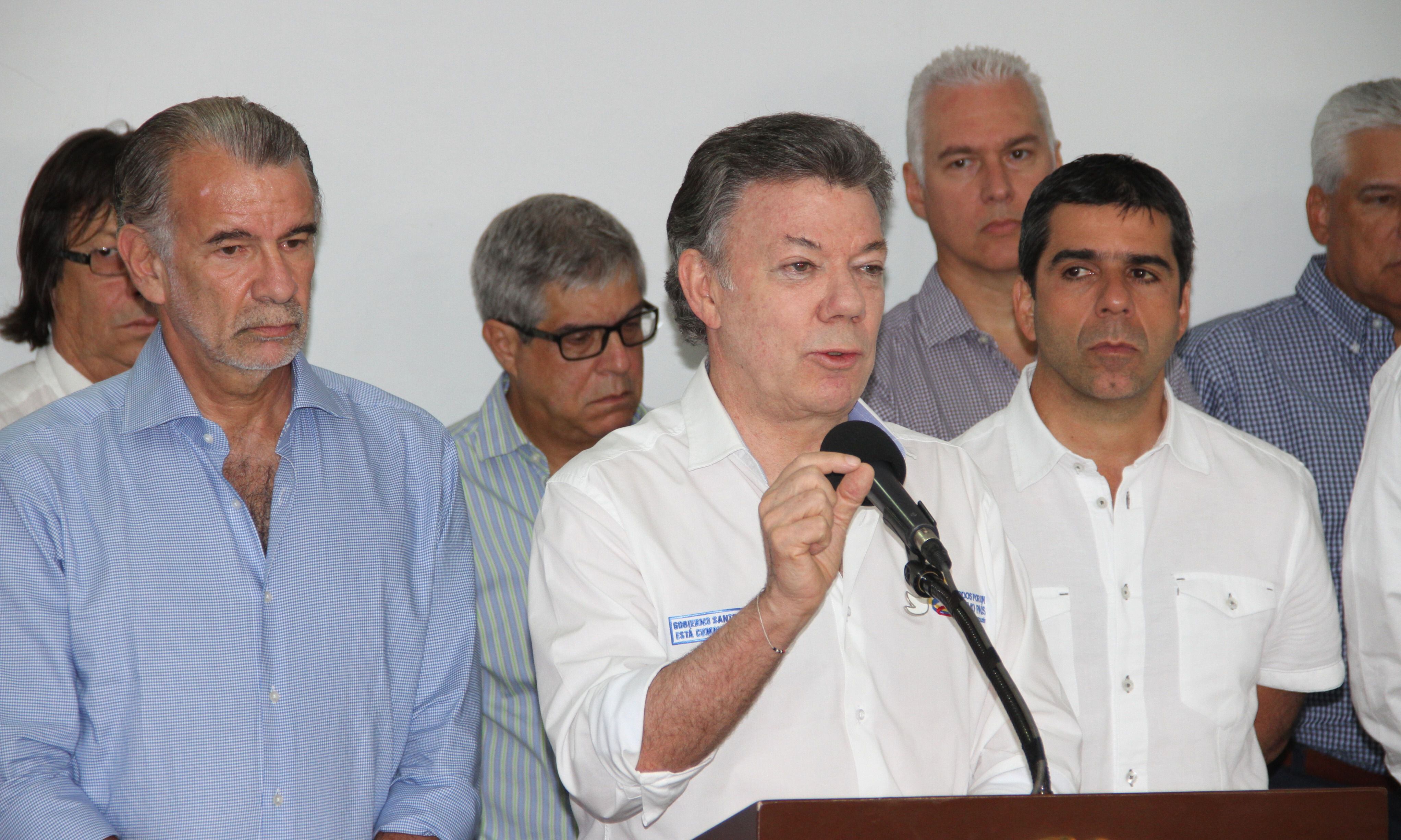 Juan Manuel Santos y Alejandro Char