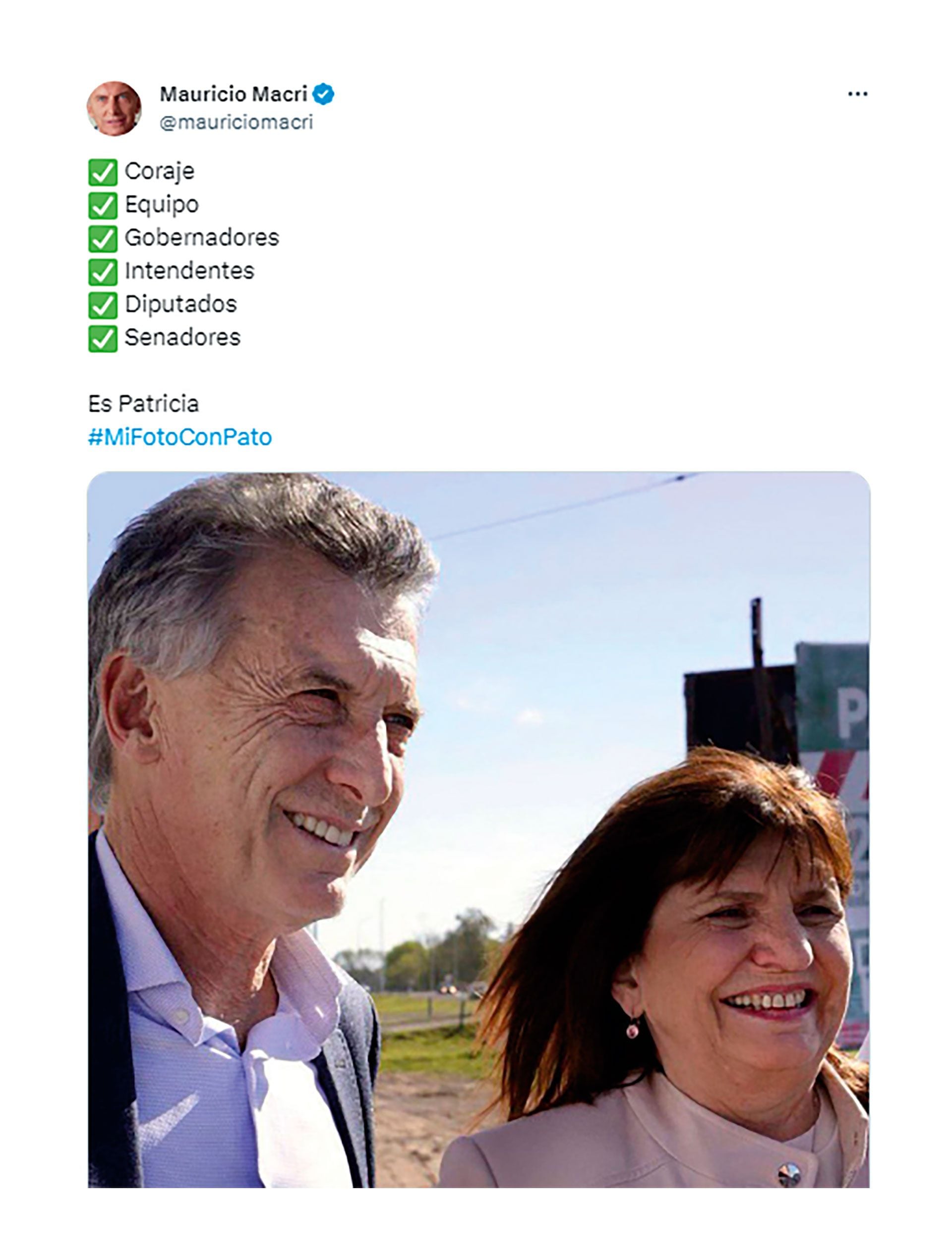 El mensaje de apoyo de Macri a Bullrich antes del cierre de campaña