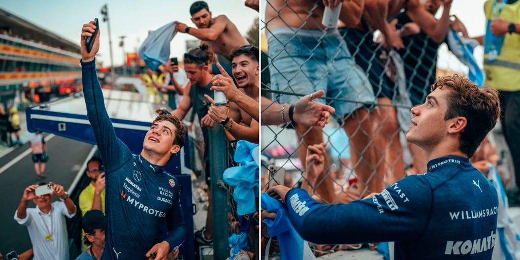 “Hay más banderas argentinas que de Ferrari”: la revolución de los hinchas con Franco Colapinto y el gesto del piloto en su debut en la Fórmula 1