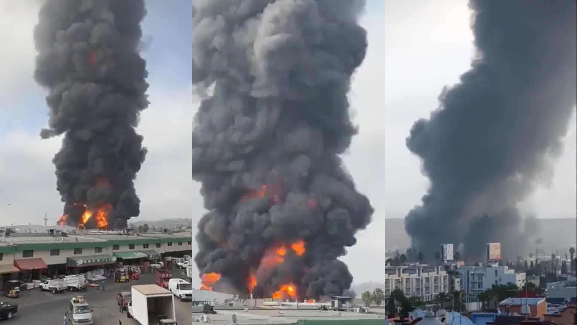 Tijuana Incendio Consume Almacén De Colchones En Central De Abastos