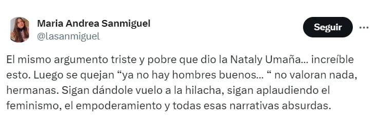 Nataly Umaña causó revuelo  por su relación con Miguel Melfi en 'La casa de los famosos' -crédito X