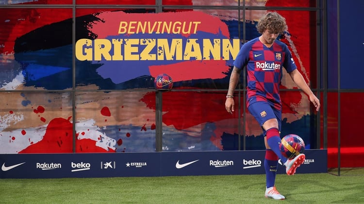 Griezmann pisó por primera vez el césped del Camp Nou como jugador del Barça (REUTERS)