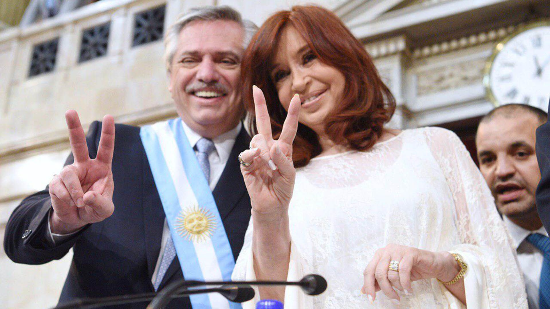 Diez de diciembre. Alberto Fernández y Cristina Kirchner, el día de la jura