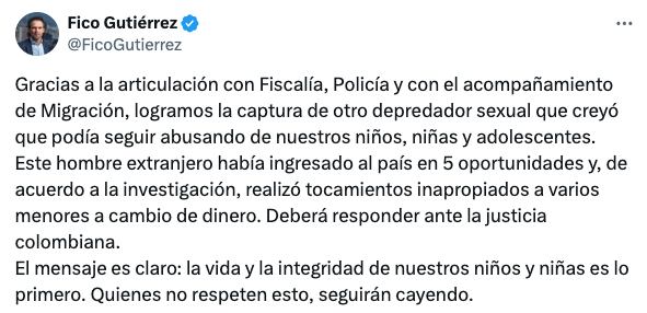 Publicación Fico Gutiérrez