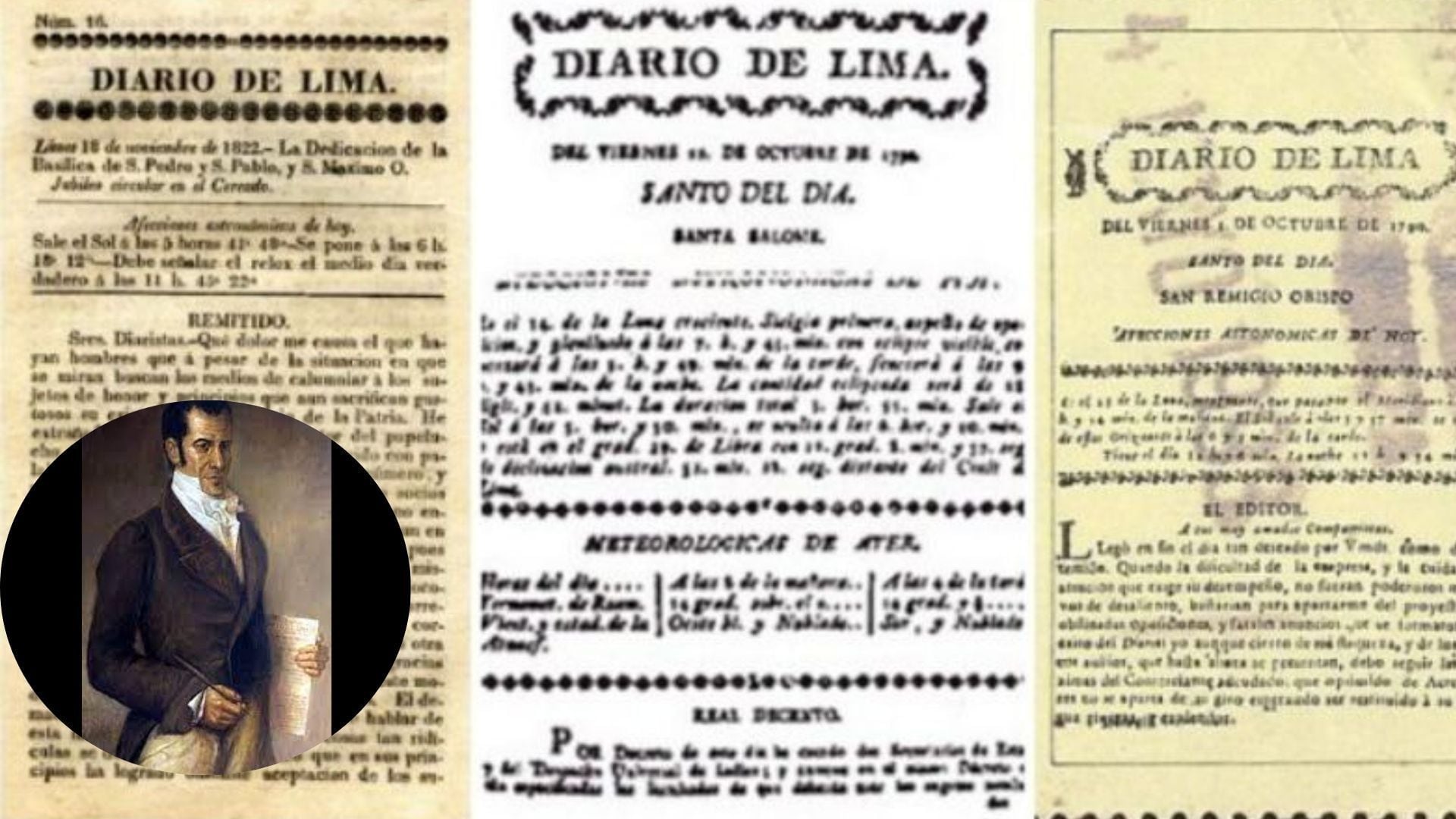 La historia del periodismo en Perú inicia con Jaime Bausate y Meza, quien en 1790 fundó El Diario de Lima, un periódico que marcó un hito en la comunicación y en la vida política del país. (BNP)