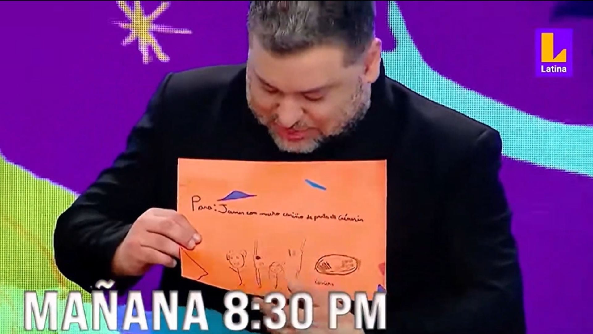 Javier Masías recibió dibujos realizados por niños fanáticos de 'El Gran Chef Famosos'. Latina TV