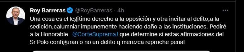 De que avance el proceso que pedirá Barreras será otro caso que llegue al alto tribunal donde el demandado sea Miguel Polo Polo. Uno ya lo perdió.