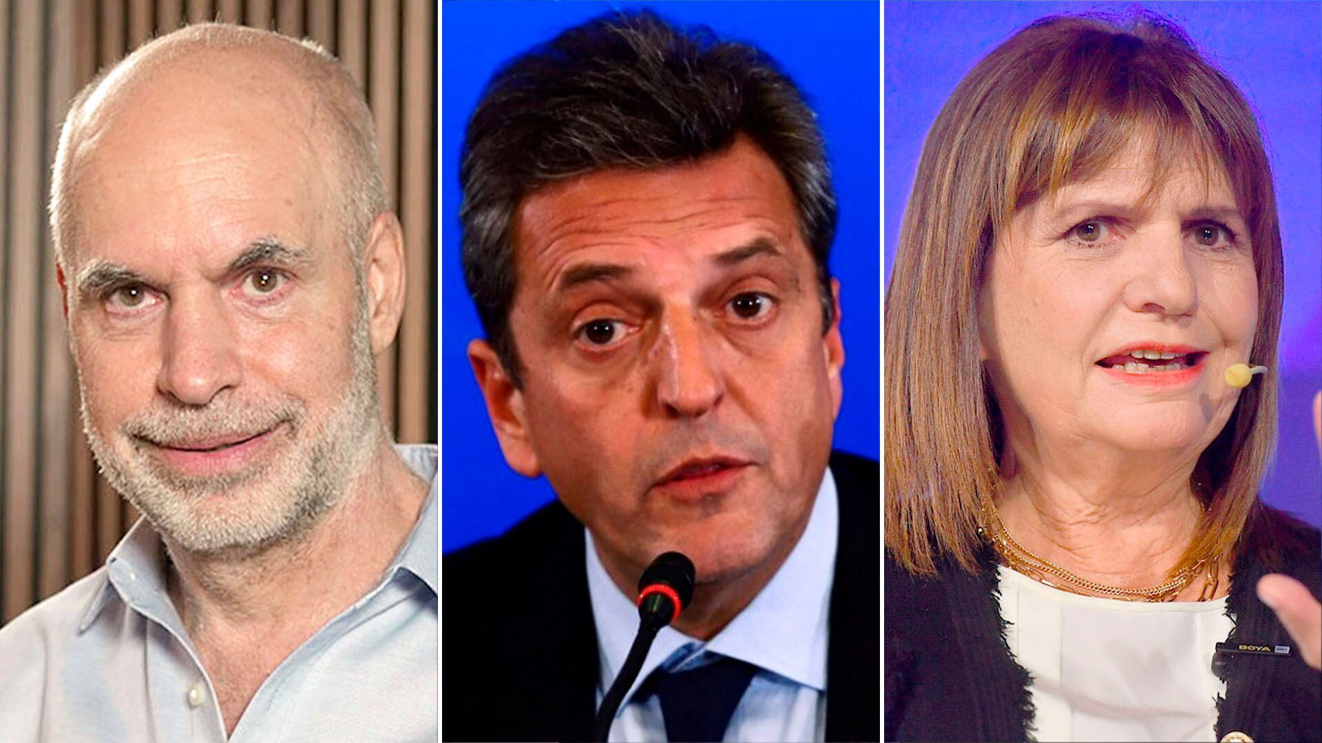 Horacio Rodr&amp;guez Larreta, Sergio Massa y Patricia Bullrich (Archivo)