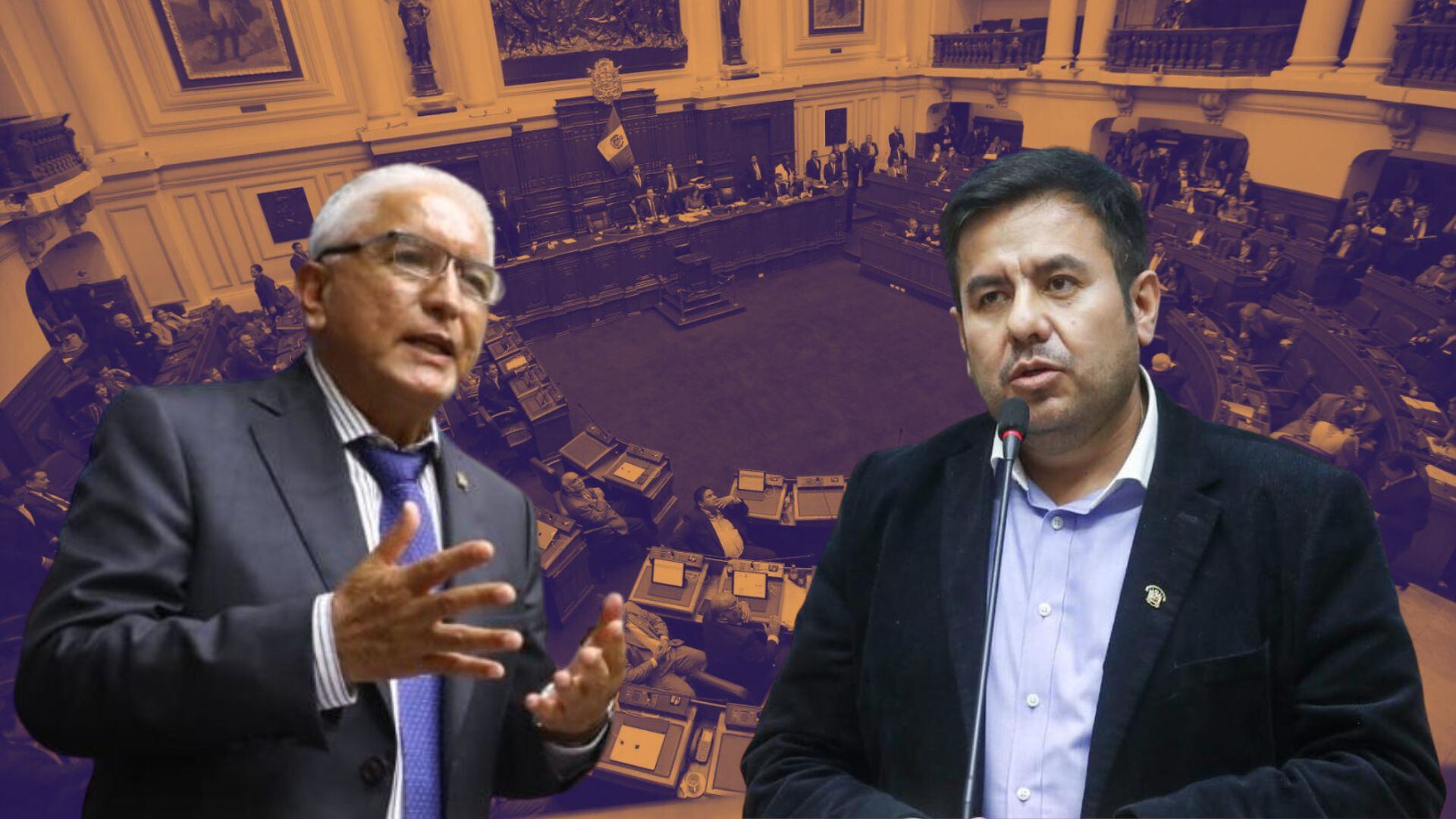 Héctor Acuña y Carlos Zeballos son los congresistas que más veces se han cambiado de bancadas. | Infobae Perú / Camila Calderón