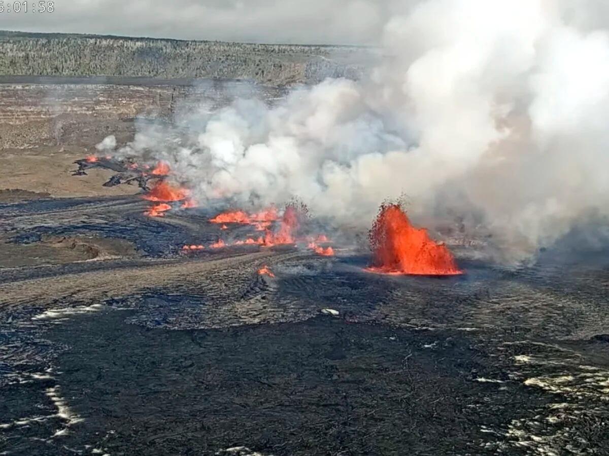 El volcán Kilauea entró en erupción por tercera vez en el año: emitieron alertas en Hawaii
