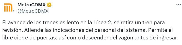 Avance de los trenes en cada una de las líneas del STC capitalino. (TW Metro CDXM)