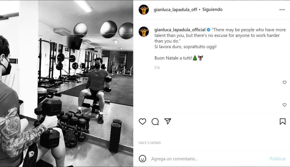 Gianluca Lapadula Entrenó En Navidad Y Dejó Mensaje De Superación Infobae 2749