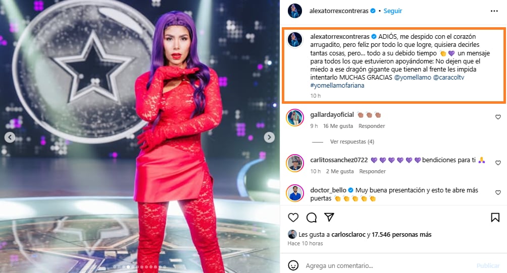 Fariana' fue eliminada de 'Yo me llamo': las duras críticas de Amparo Grisales generaron debate en redes sociales - Infobae