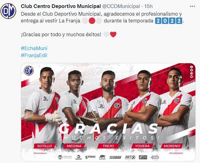 Peru - Club Centro Deportivo Municipal - Results, fixtures, squad