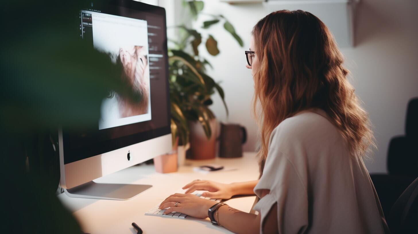 Imagen ilustrativa de una mujer trabajando con dedicación en su computadora desde casa, destacando la eficacia del trabajo a distancia y la flexibilidad laboral en la actualidad. (Imagen ilustrativa Infobae)