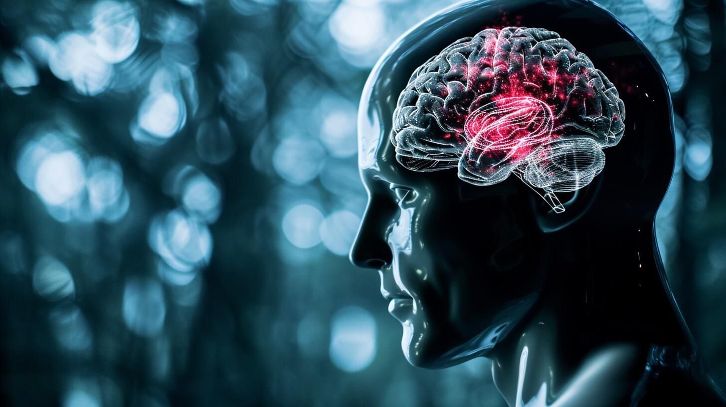 Detallada radiografía que muestra el cerebro humano resplandeciendo en tonos rojos, proporcionando un fascinante vistazo a la complejidad de la neurociencia. Una exploración visual de la mente y su interconexión, revelando aspectos fundamentales de la salud mental. (Imagen Ilustrativa Infobae)