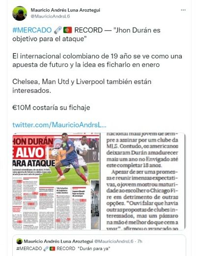 Jhon Jader Durán: “Espero aprender de Falcao” - AS Colombia