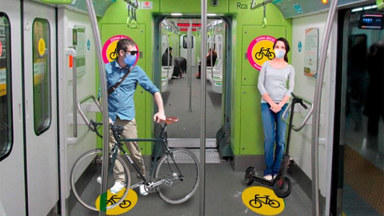 Los subtes habilitaron el traslado de bicicletas y monopatines 