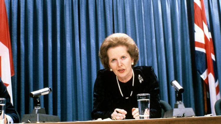 Margaret Thatcher en 1983 (Mandatory Credit: Photo by Ponopresse/Shutterstock) 