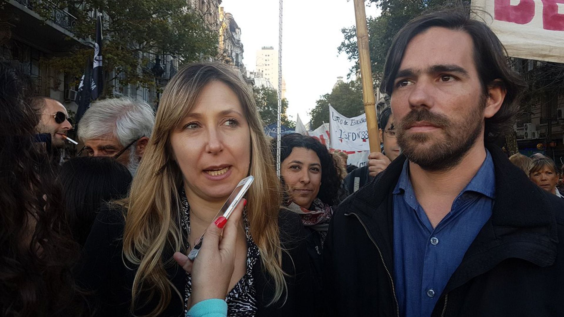 Myriam Bregman junto a Nicolás del Caño