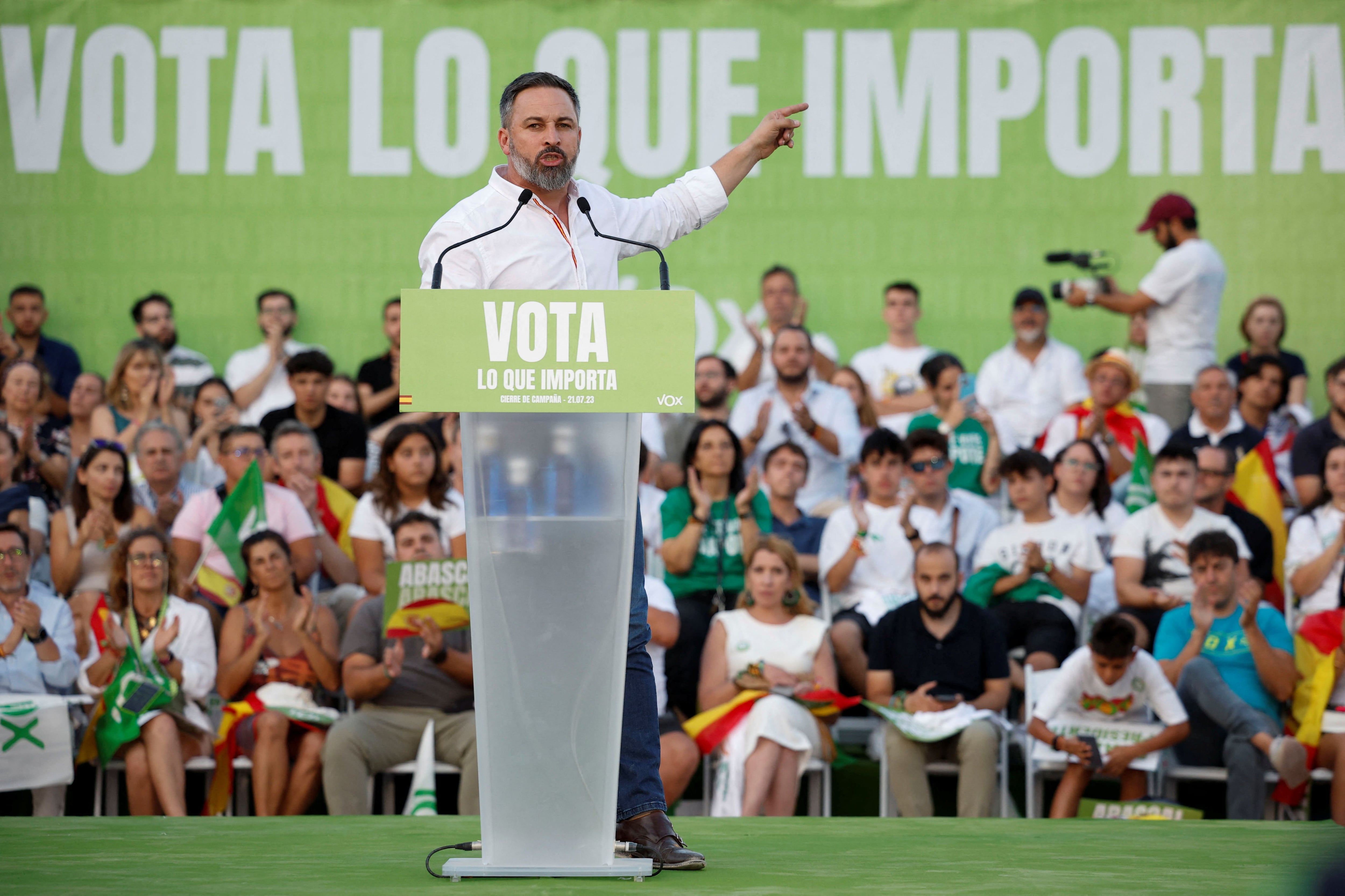 El líder del partido español Vox, Santiago Abascal (Reuters)