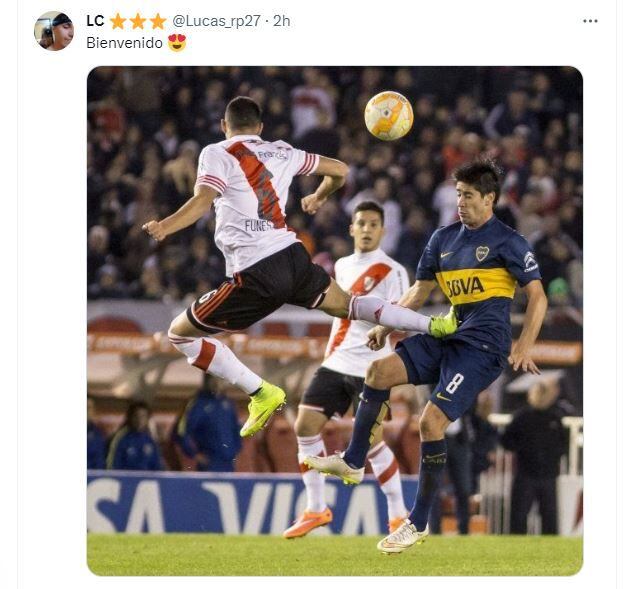 River Plate incluyó un sugerente mensaje a Boca Juniors en la presentación de Funes Mori