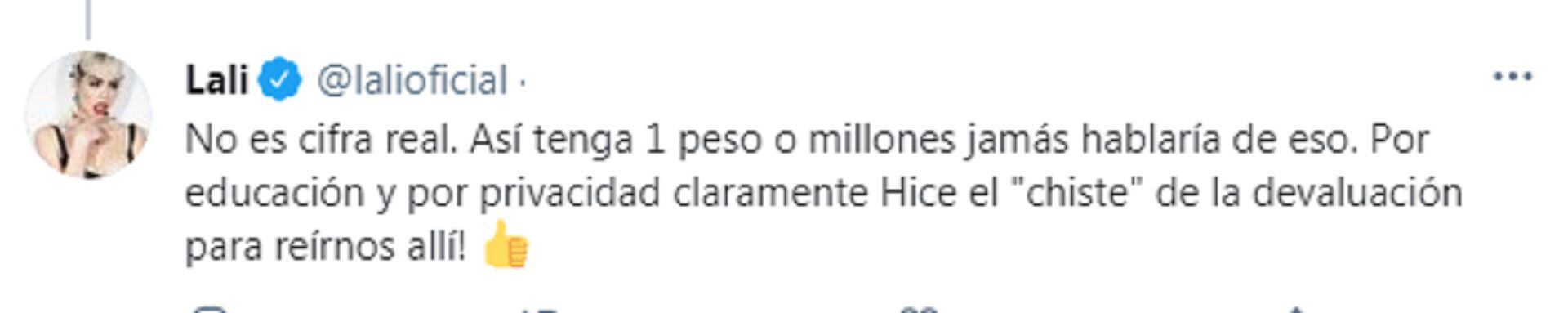 La aclaración de Lali Espósito sobre el dinero que dijo tener ahorrado